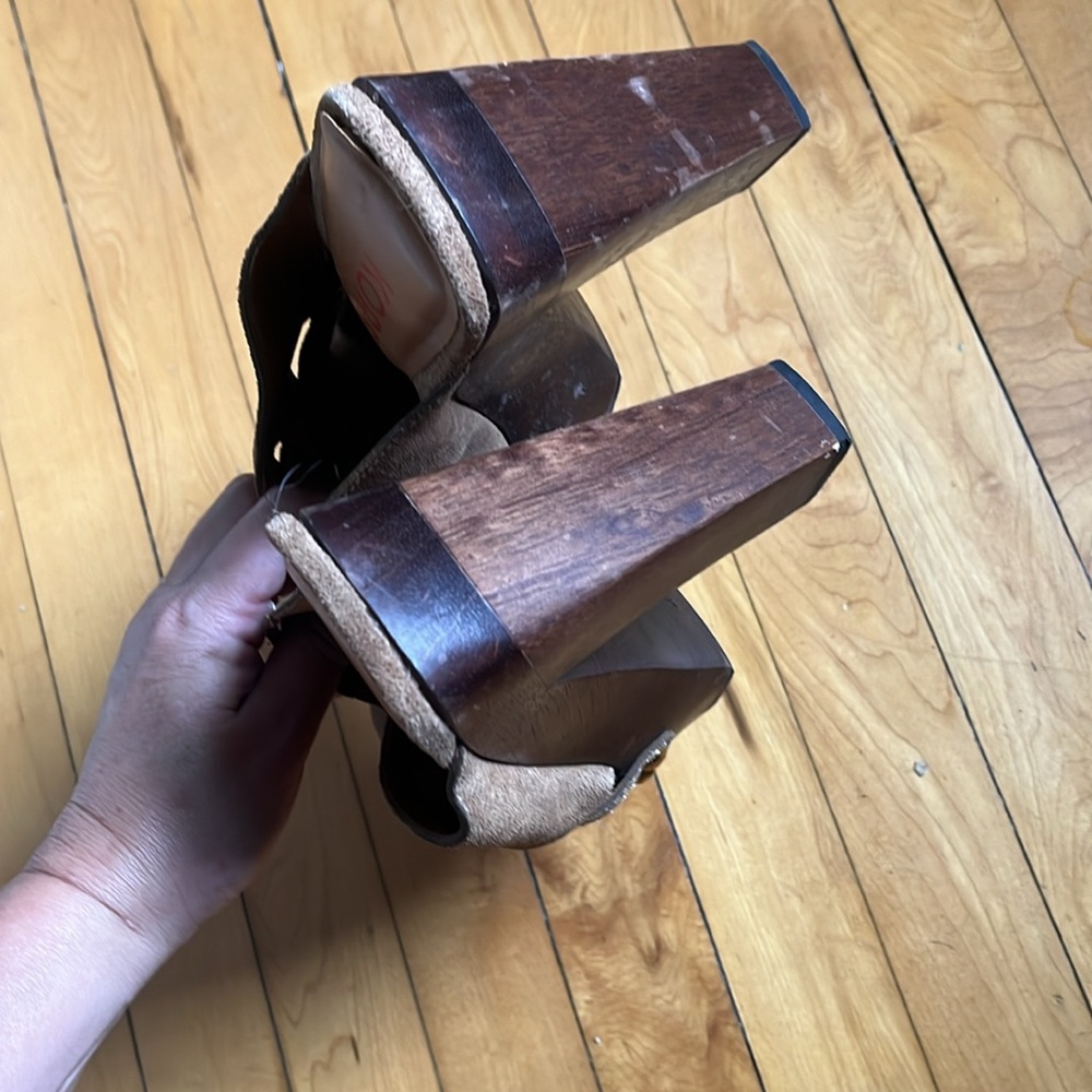 Platform Leather Heels - image 4